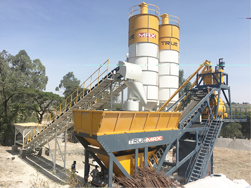Ethiopia Mobile Concrete Batching Plant CBP60M