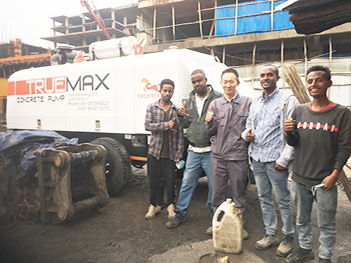 Ethiopia Trailer Concrete Pump  SP100.18.186D