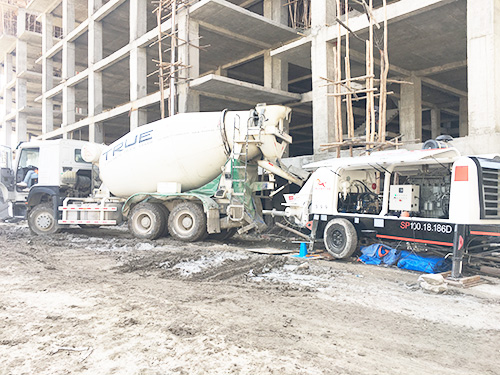 Ethiopia Trailer Concrete Pump&Concrete Truck Mixer